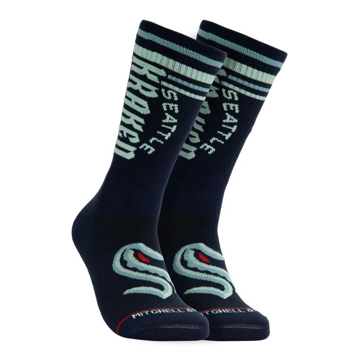 Socks Men Mitchell and Ness Power Play Crew Socks Seattle Kraken