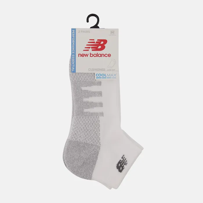Socks MenWomen Newbalance Coolmax Low Cut Socks 2 Pack White Socks MenWomen Newbalance Coolmax Low Cut Socks 2 Pack White