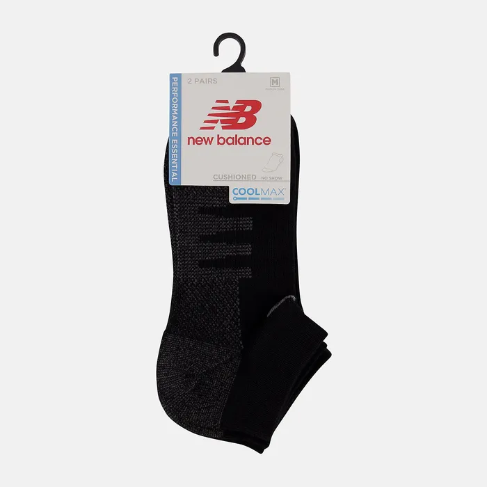 Socks MenWomen Newbalance Coolmax No Show Socks 2 Pack Black Socks MenWomen Newbalance Coolmax No Show Socks 2 Pack Black