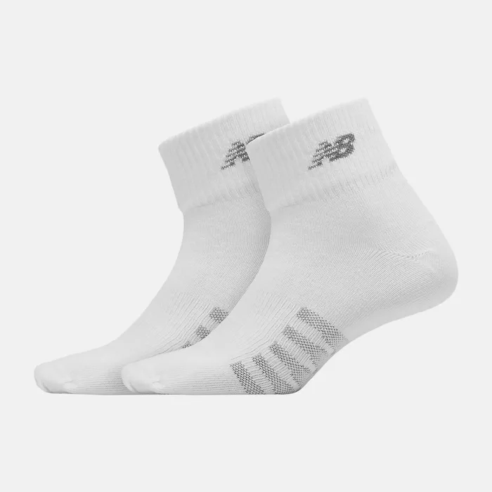 Socks MenWomen Newbalance Coolmax Thin Quarter Socks 2 Pack White