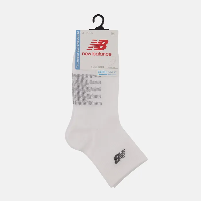 Socks MenWomen Newbalance Coolmax Thin Quarter Socks 2 Pack White Socks MenWomen Newbalance Coolmax Thin Quarter Socks 2 Pack White