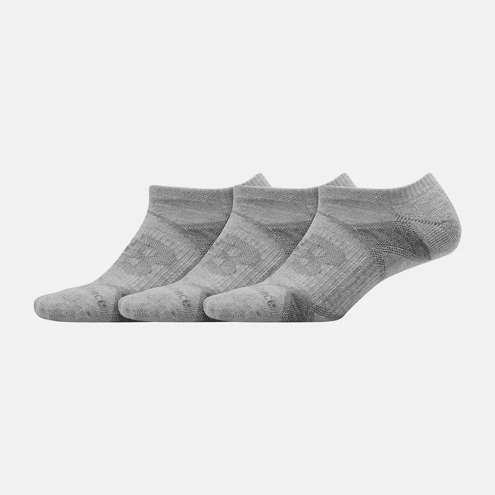 Socks MenWomen Newbalance Performance No Show Socks 3 Pack Light Grey Heather