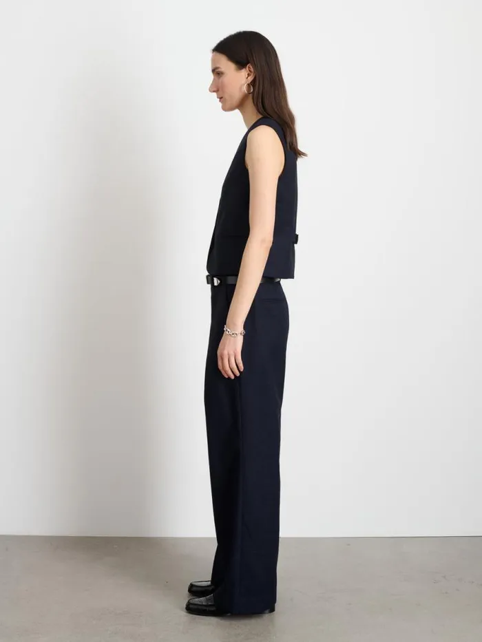 Soho Trouser In Wool Dark Navy Women Alex Mill Pants