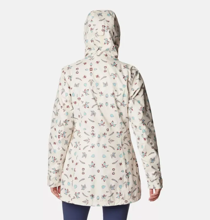 Splash A Little II Rain Jacket Chalk Cyanofrond Print Womens Columbia Sportswear Rain Splash A Little II Rain Jacket Chalk Cyanofrond Print Womens Columbia Sportswear Rain