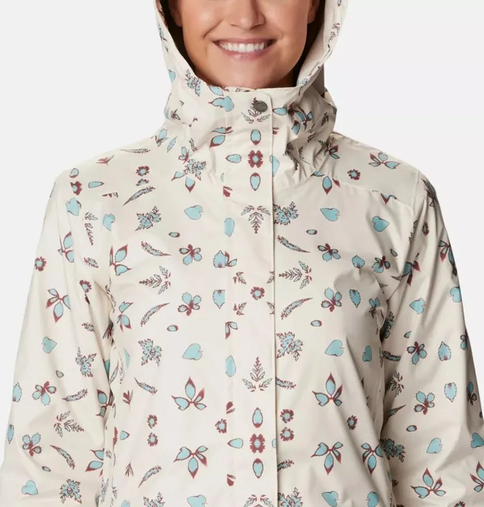 Splash A Little II Rain Jacket Chalk Cyanofrond Print Womens Columbia Sportswear Rain Splash A Little II Rain Jacket Chalk Cyanofrond Print Womens Columbia Sportswear Rain