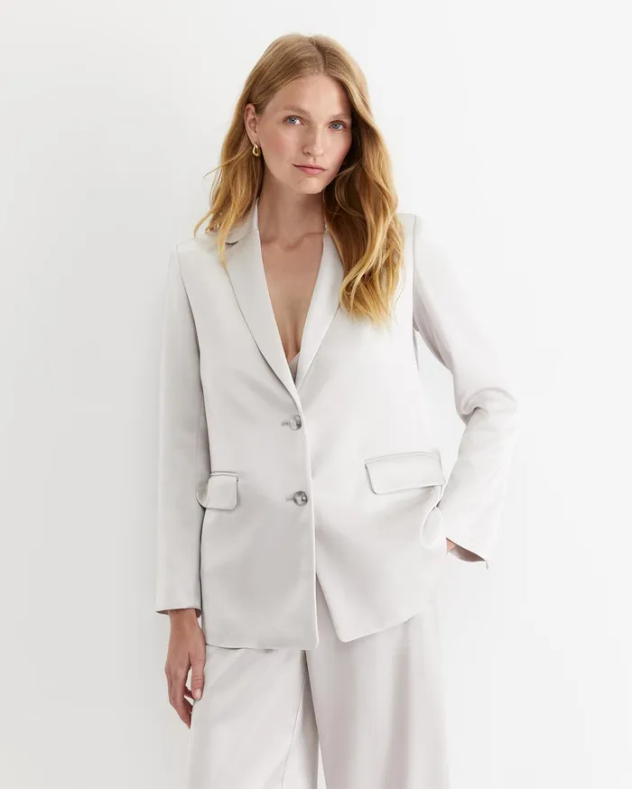 Sportscraft Blazers Women Harlow Sateen Blazer Pearl