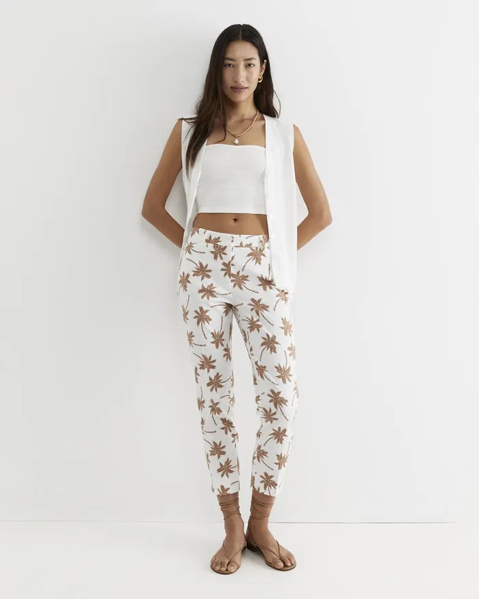 Sportscraft Pants Women Palm Venus Capri Tanwhite