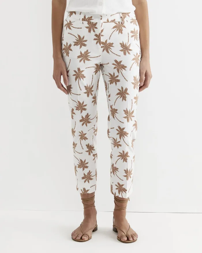 Sportscraft Pants Women Palm Venus Capri Tanwhite