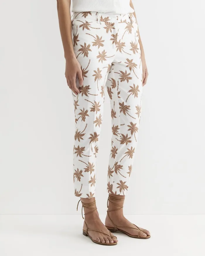 Sportscraft Pants Women Palm Venus Capri Tanwhite