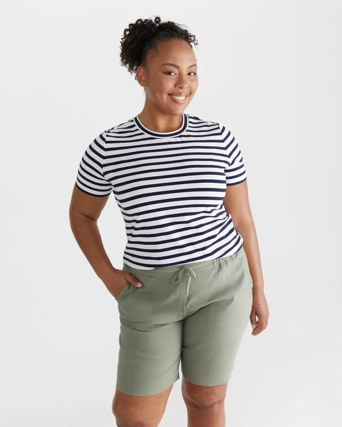 Sportscraft Plus Women Rosa Linen Short Khaki