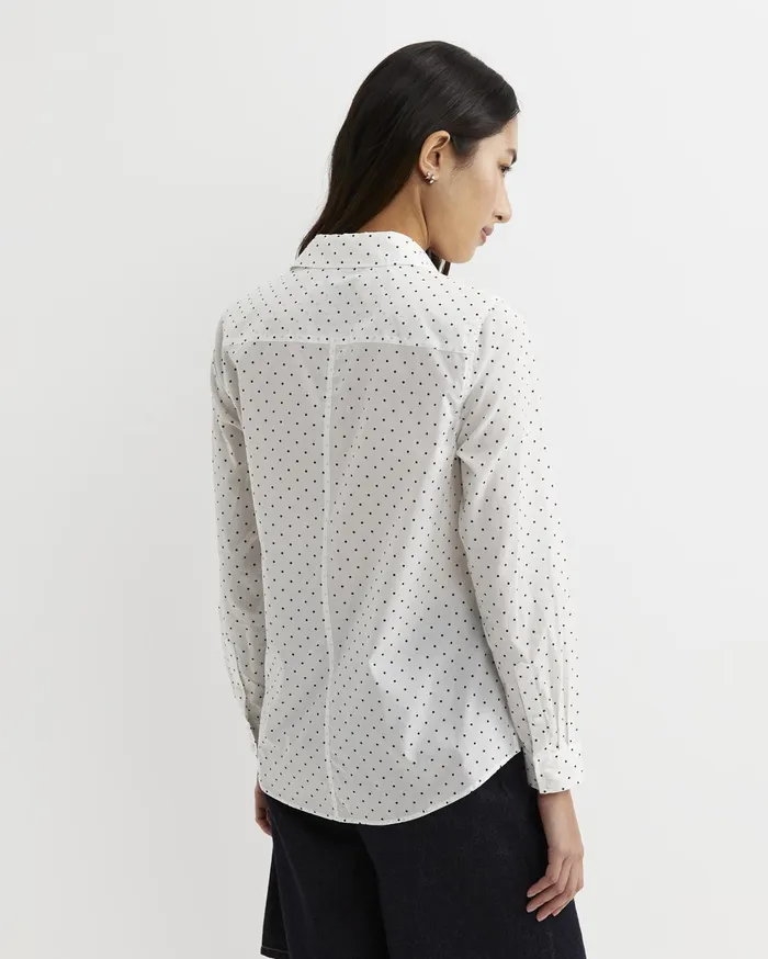 Sportscraft Shirts Women Spot Long Sleeve Lily Voile Shirt Whitenavy
