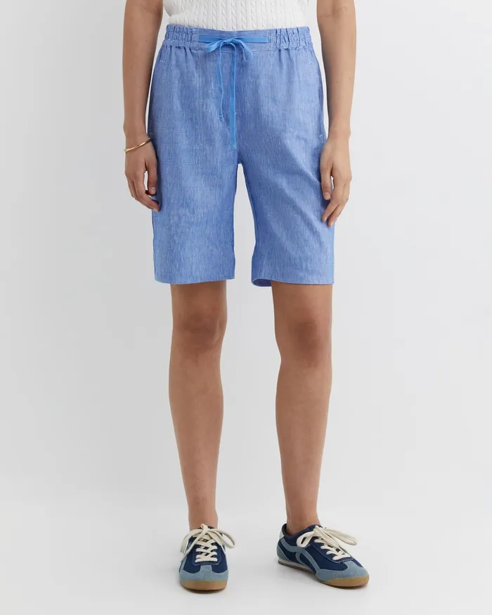 Sportscraft Shorts Women Rosa Linen Short Cerulean
