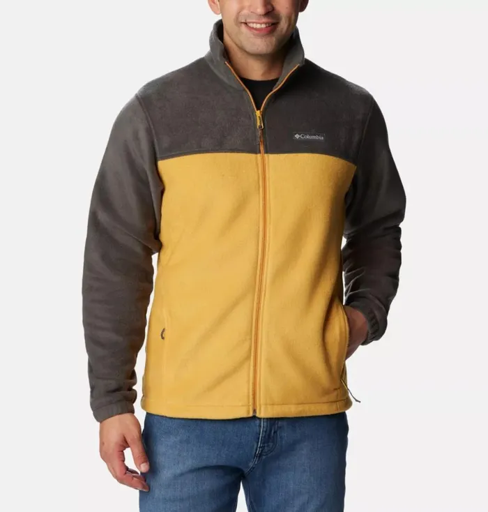 Steens Mountain 20 Full Zip Fleece Jacket 8211 Tall Shark Raw Honey Mens Columbia Sportswear Jackets and Vests Steens Mountain 20 Full Zip Fleece Jacket 8211 Tall Shark Raw Honey Mens Columbia Sportswear Jackets and Vests