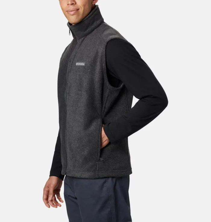 Steens Mountain Fleece Vest Charcoal Heather Mens Columbia Sportswear Vests