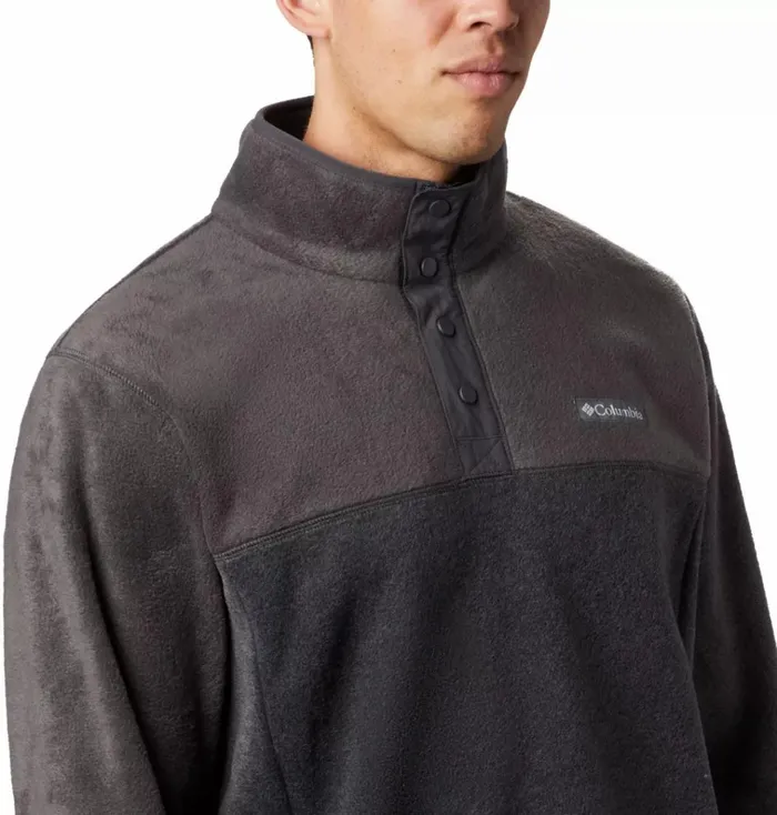 Steens Mountain Half Snap Fleece Pullover Charcoal Heather Shark Mens Columbia Sportswear Pullovers and Tops Steens Mountain Half Snap Fleece Pullover Charcoal Heather Shark Mens Columbia Sportswear Pullovers and Tops