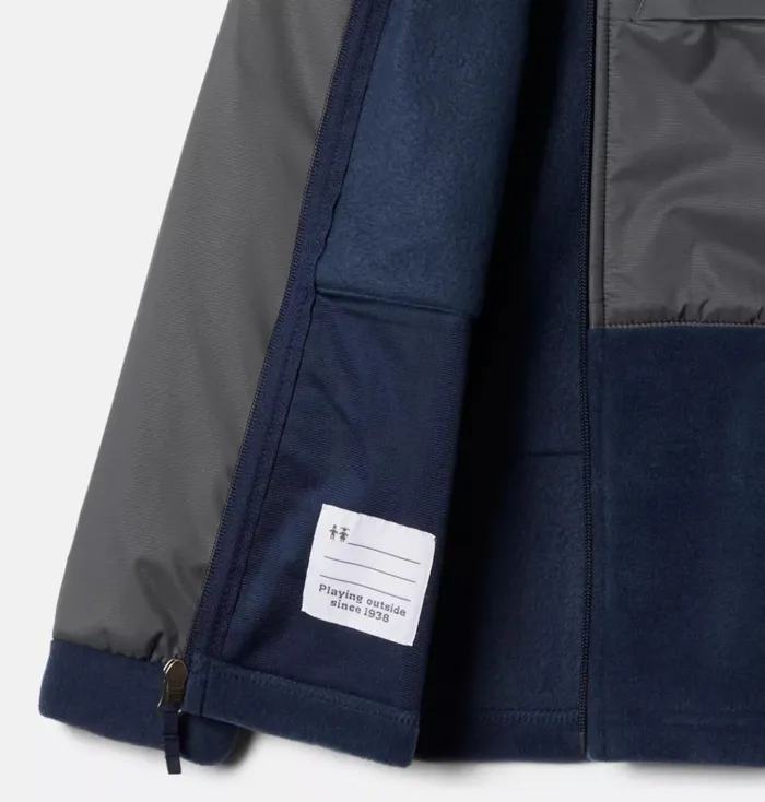 Steens Mountain Overlay Fleece Jacket Collegiate Navy Grill Kids Columbia Sportswear Fleece Steens Mountain Overlay Fleece Jacket Collegiate Navy Grill Kids Columbia Sportswear Fleece