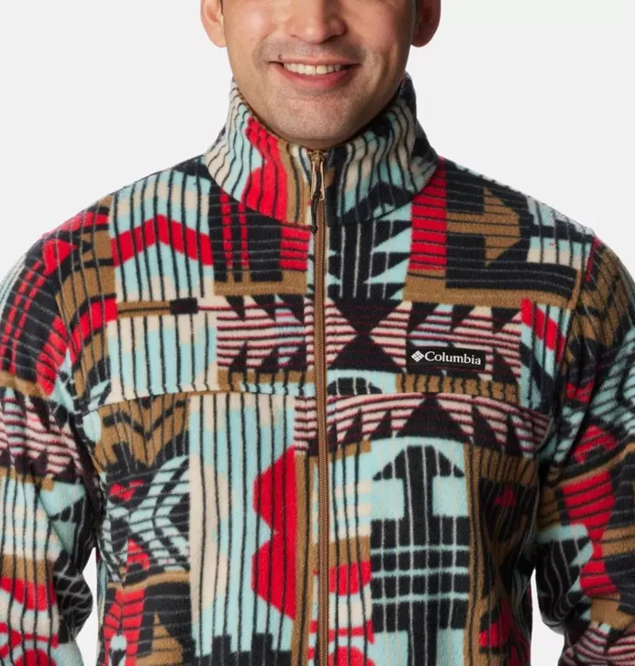 Steens Mountain Printed Fleece Jacket Delta Pathways Print Mens Columbia Sportswear Jackets and Vests Steens Mountain Printed Fleece Jacket Delta Pathways Print Mens Columbia Sportswear Jackets and Vests