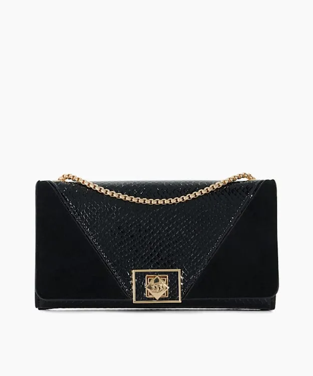 Styled Black Chain Handle Shoulder Bag Dune London Black Women Dune London Handbags