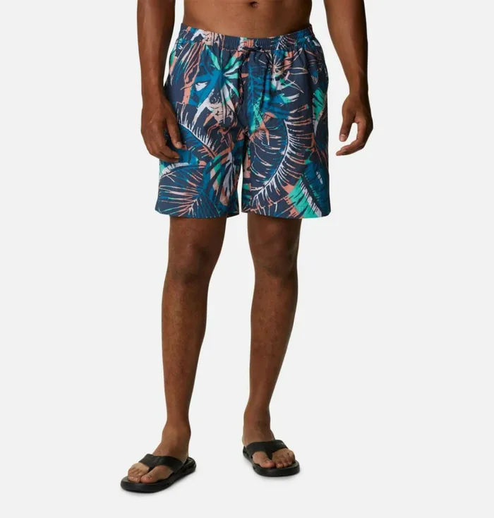 Summerdry Shorts Dark Mountain King Palms Multi Mens Columbia Sportswear Shorts