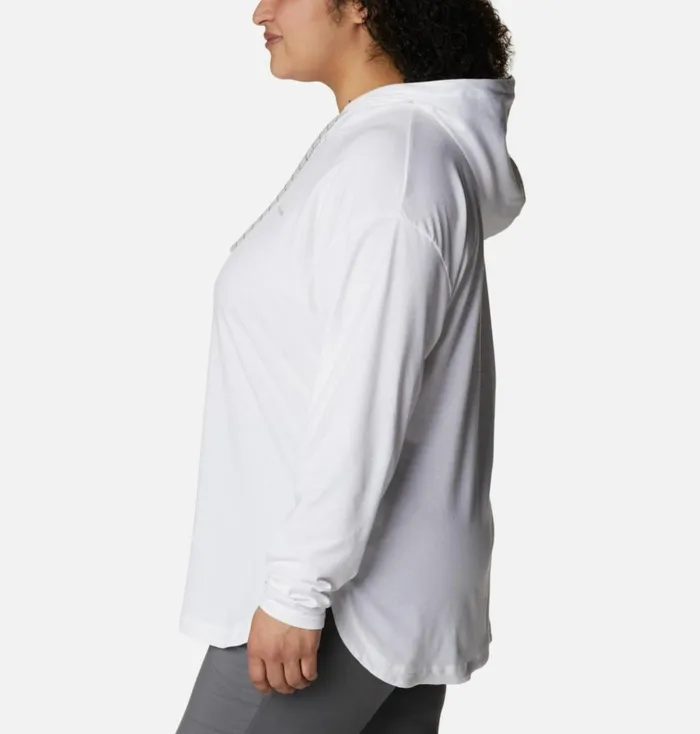 Sun Trek Hooded Pullover 8211 Plus Size White Womens Columbia Sportswear Long Sleeve Sun Trek Hooded Pullover 8211 Plus Size White Womens Columbia Sportswear Long Sleeve