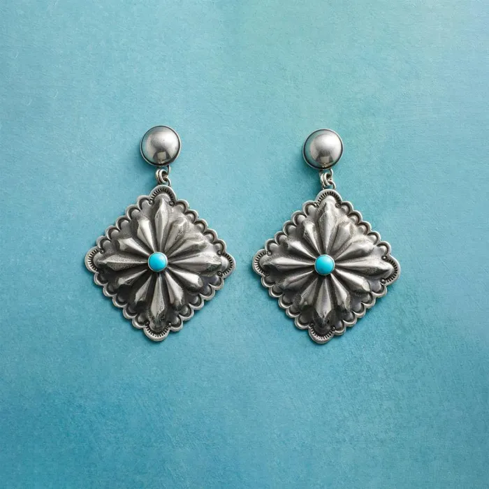 Sundance Catalog Earrings Square Concho Earrings 8211 Women