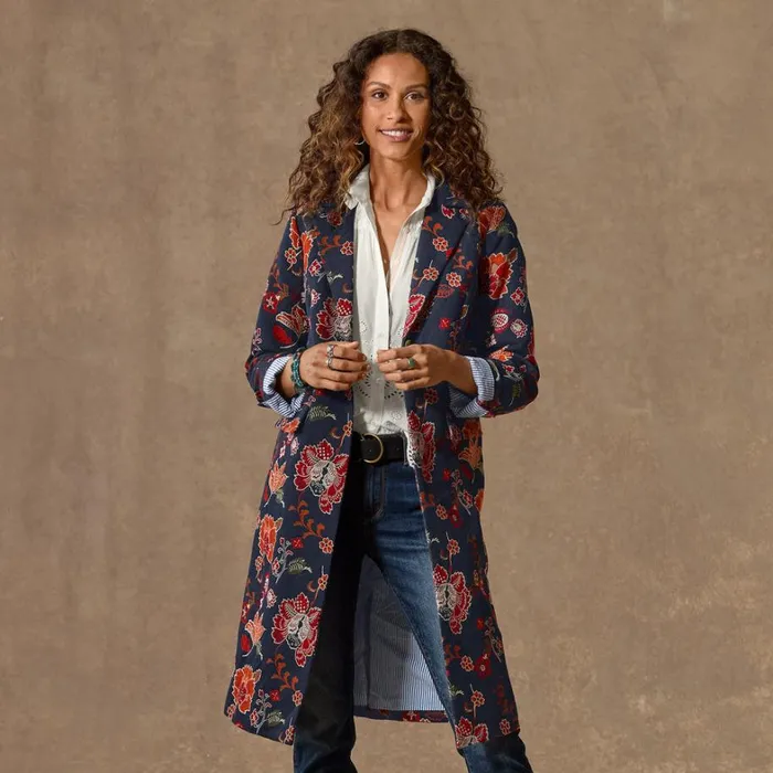 Sundance Catalog Jackets and Coats Estelle Floral Topper Floral 8211 Women