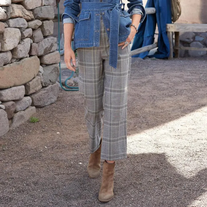 Sundance Catalog Pants and Shorts Whitman Plaid Pants Petite Mink 8211 Women