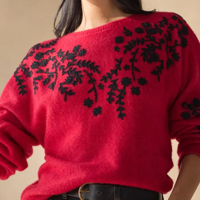 Sundance Catalog Petite Styles Anya Vines Sweater Petite Rhythmic Red 8211 Women Sundance Catalog Petite Styles Anya Vines Sweater Petite Rhythmic Red 8211 Women
