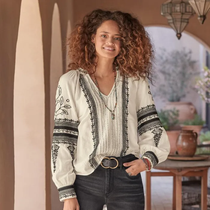 Sundance Catalog Petite Styles Azucena Top Petite Vanilla 8211 Women