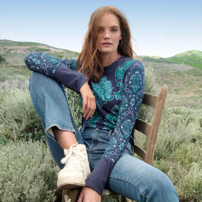 Sundance Catalog Petite Styles Gretchen Thermal Petite Sapphire 8211 Women