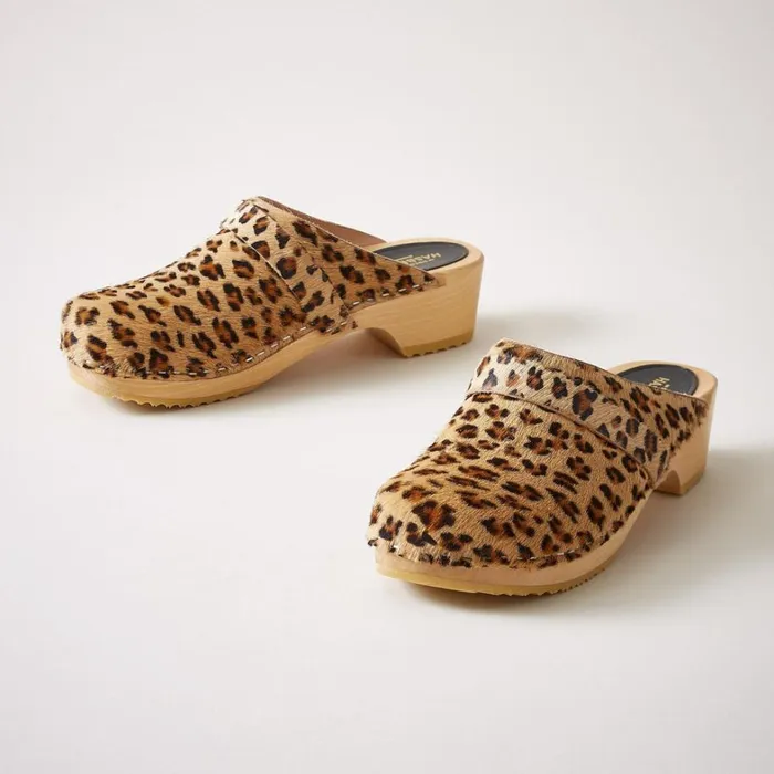 Sundance Catalog Shoes Swedish Husband Clogs Leopard 8211 Women