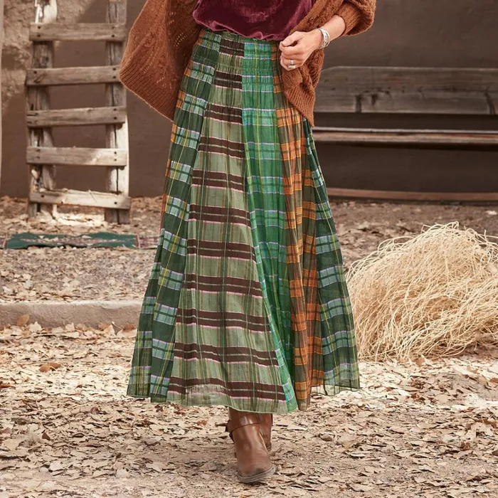 Sundance Catalog Skirts Balmoral Skirt Green Plaid 8211 Women