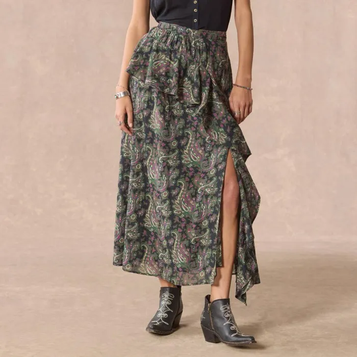 Sundance Catalog Skirts Caldera Ruffle Skirt Black Multi 8211 Women Sundance Catalog Skirts Caldera Ruffle Skirt Black Multi 8211 Women