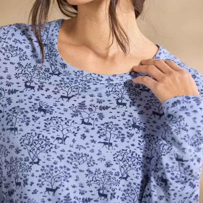 Sundance Catalog Sleep and Lounge Forest Friends Pajama Set Cornflower 8211 Women Sundance Catalog Sleep and Lounge Forest Friends Pajama Set Cornflower 8211 Women