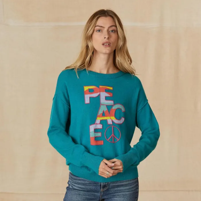 Sundance Catalog Sweaters Colors Of Peace Sweater Brightteal 8211 Women