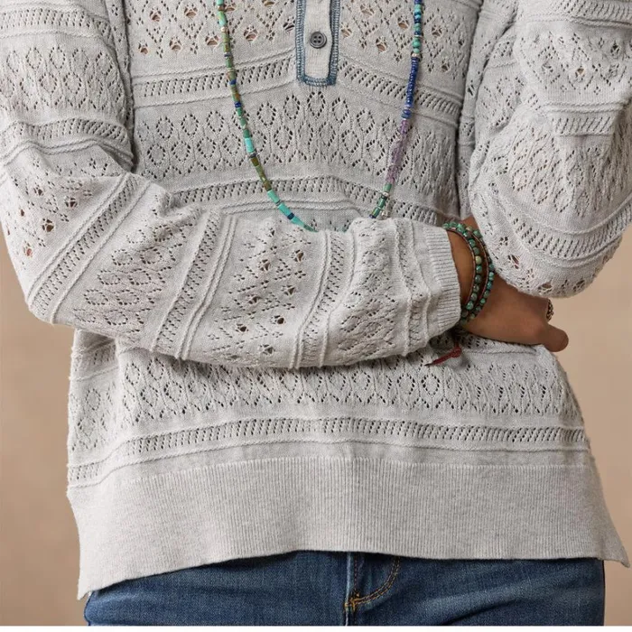 Sundance Catalog Sweaters Devon Sweater Henley Heather Gray 8211 Women Sundance Catalog Sweaters Devon Sweater Henley Heather Gray 8211 Women