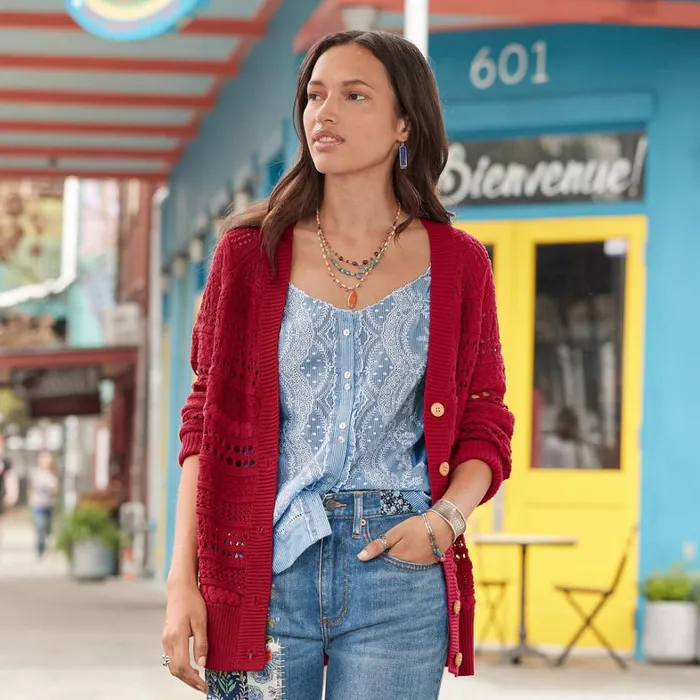 Sundance Catalog Sweaters Travelers Cardigan Night Sky 8211 Women