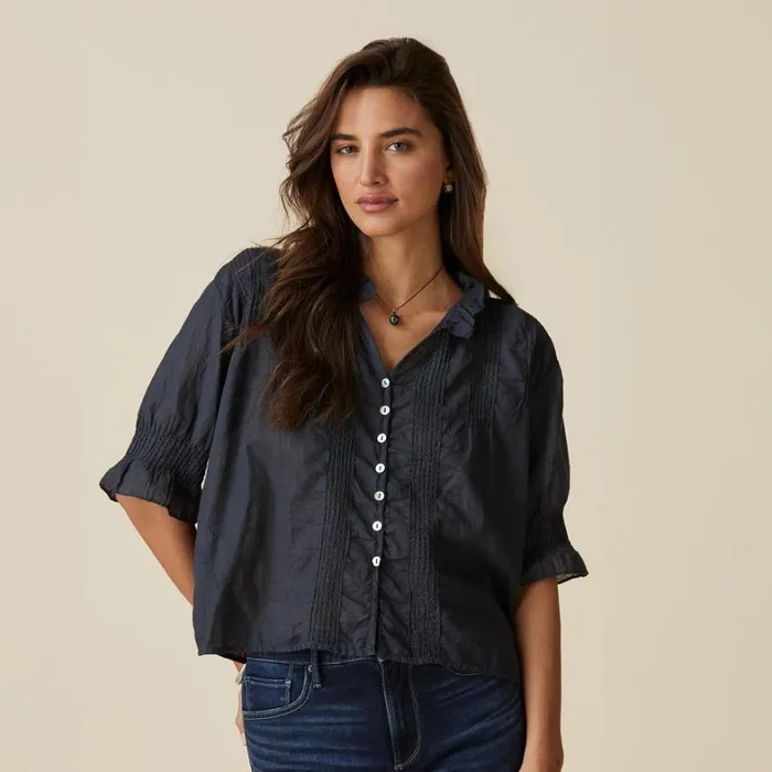Sundance Catalog Tops Sofia Pintuck Shirt Black 8211 Women Sundance Catalog Tops Sofia Pintuck Shirt Black 8211 Women