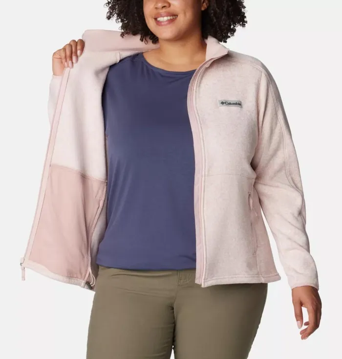Sweater Weather Fleece Full Zip Jacket 8211 Plus Size Dusty Pink Heather Womens Columbia Sportswear Jackets and Vests Sweater Weather Fleece Full Zip Jacket 8211 Plus Size Dusty Pink Heather Womens Columbia Sportswear Jackets and Vests