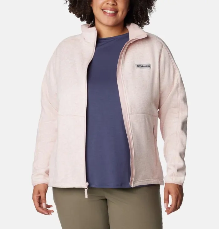 Sweater Weather Fleece Full Zip Jacket 8211 Plus Size Dusty Pink Heather Womens Columbia Sportswear Jackets and Vests Sweater Weather Fleece Full Zip Jacket 8211 Plus Size Dusty Pink Heather Womens Columbia Sportswear Jackets and Vests