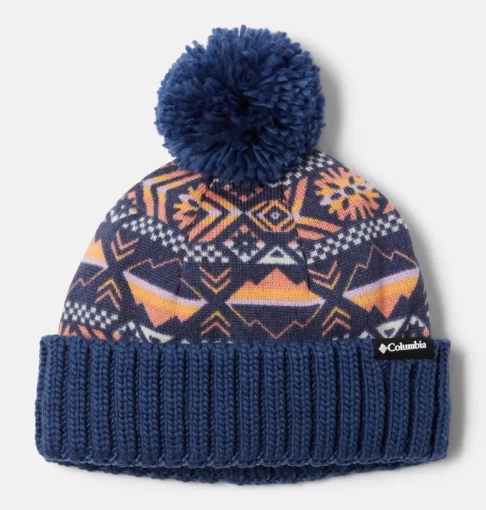 Sweater Weather Pom Beanie Nocturnal Checkered Peaks Womens Columbia Sportswear Hats