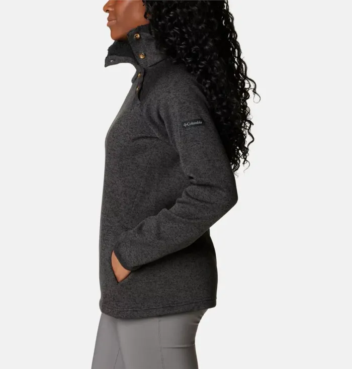 Sweater Weather Sherpa Hybrid Pullover Black Heather Womens Columbia Sportswear Pullovers and Tops Sweater Weather Sherpa Hybrid Pullover Black Heather Womens Columbia Sportswear Pullovers and Tops