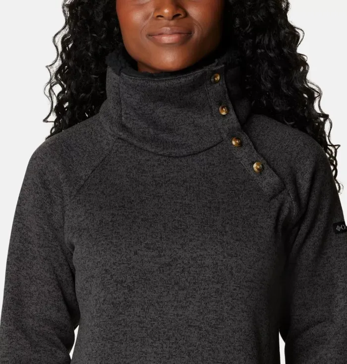 Sweater Weather Sherpa Hybrid Pullover Black Heather Womens Columbia Sportswear Pullovers and Tops Sweater Weather Sherpa Hybrid Pullover Black Heather Womens Columbia Sportswear Pullovers and Tops