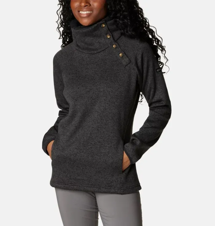 Sweater Weather Sherpa Hybrid Pullover Black Heather Womens Columbia Sportswear Pullovers and Tops Sweater Weather Sherpa Hybrid Pullover Black Heather Womens Columbia Sportswear Pullovers and Tops
