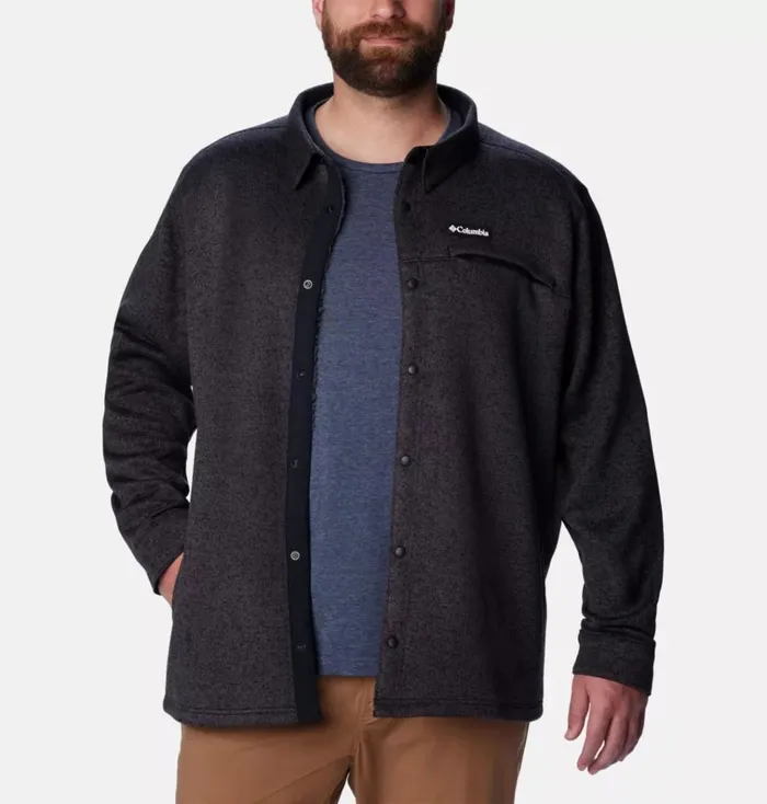 Sweater Weather Shirt Jacket 8211 Big Black Heather Mens Columbia Sportswear Pullovers and Tops Sweater Weather Shirt Jacket 8211 Big Black Heather Mens Columbia Sportswear Pullovers and Tops