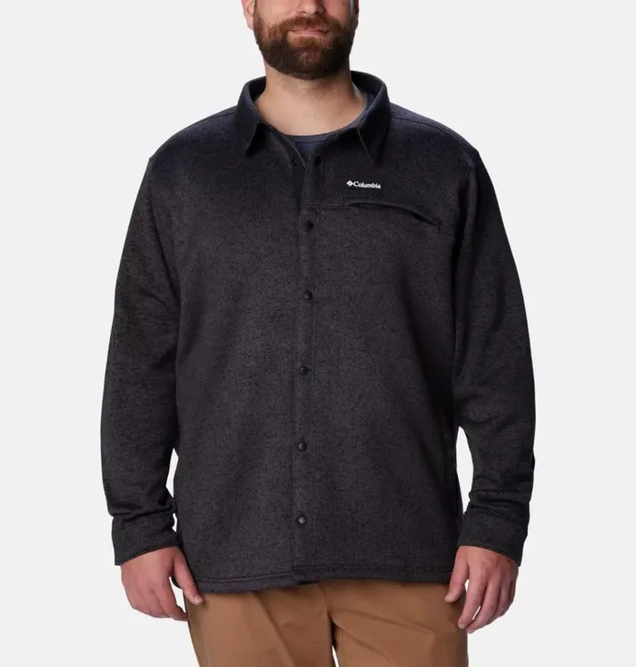 Sweater Weather Shirt Jacket 8211 Big Black Heather Mens Columbia Sportswear Pullovers and Tops Sweater Weather Shirt Jacket 8211 Big Black Heather Mens Columbia Sportswear Pullovers and Tops