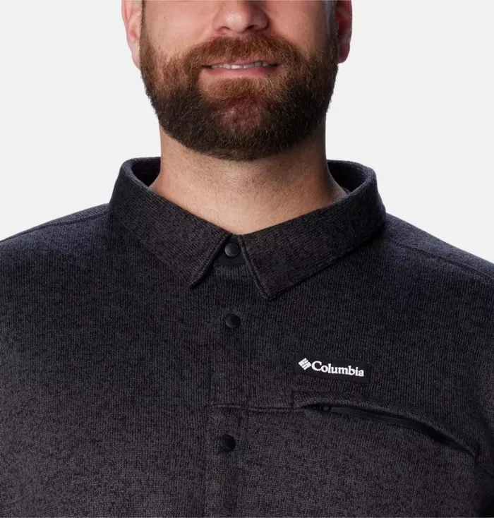 Sweater Weather Shirt Jacket 8211 Big Black Heather Mens Columbia Sportswear Pullovers and Tops Sweater Weather Shirt Jacket 8211 Big Black Heather Mens Columbia Sportswear Pullovers and Tops