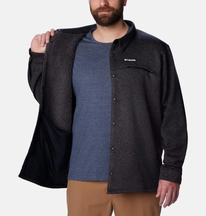 Sweater Weather Shirt Jacket 8211 Big Black Heather Mens Columbia Sportswear Pullovers and Tops Sweater Weather Shirt Jacket 8211 Big Black Heather Mens Columbia Sportswear Pullovers and Tops