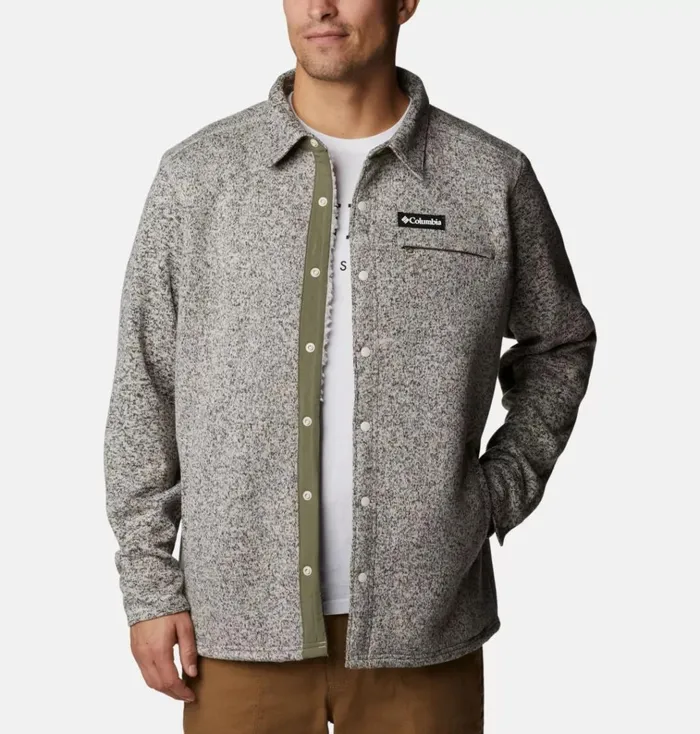 Sweater Weather Shirt Jacket 8211 Tall Dark Stone Mens Columbia Sportswear Pullovers and Tops Sweater Weather Shirt Jacket 8211 Tall Dark Stone Mens Columbia Sportswear Pullovers and Tops