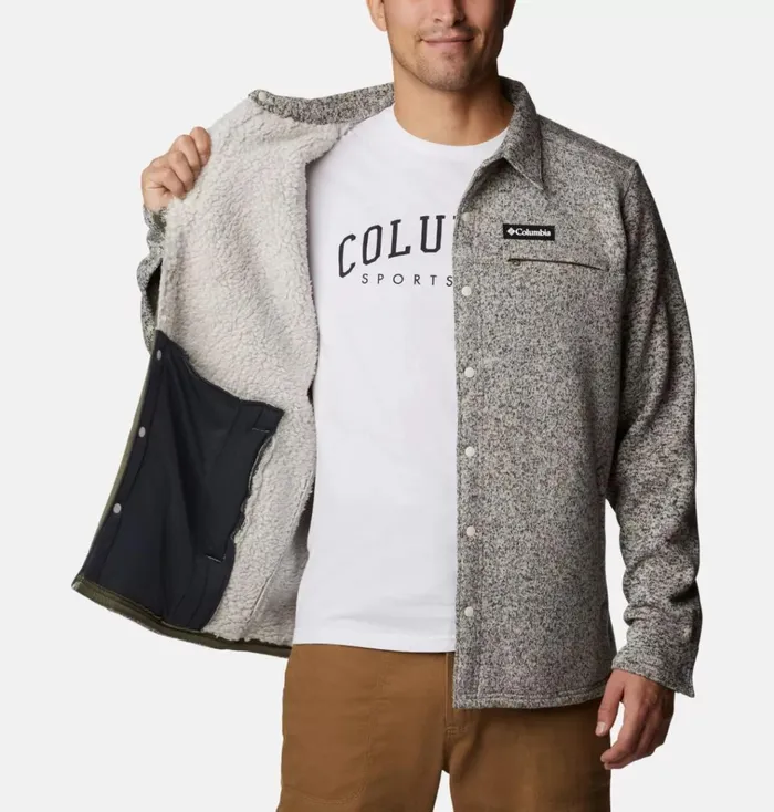 Sweater Weather Shirt Jacket 8211 Tall Dark Stone Mens Columbia Sportswear Pullovers and Tops Sweater Weather Shirt Jacket 8211 Tall Dark Stone Mens Columbia Sportswear Pullovers and Tops